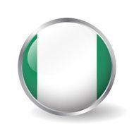 Nigeria flag button vector