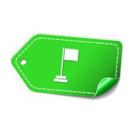 Flag Sign Green Vector Icon Design N2