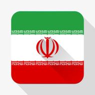Simple flat icon Iran flag Vector