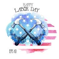 Watercolor Labor day design