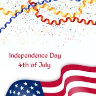 Independence Day card with American flag N3