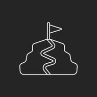 mountain top line icon N2