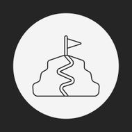 mountain top line icon N3