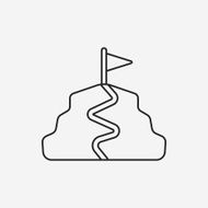 mountain top line icon N4
