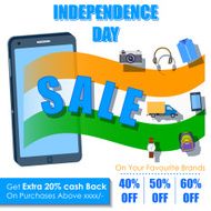 Independence Day of India sale offer in mobile application