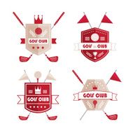 Set of golf or emblems