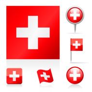 Flags of Switzerland - icon set