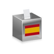 Ballot box of elections Spain vector