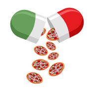 Italian national pill Medicine patriotic From the pills fall o