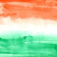 Indian Flag Watercolor texture Vector