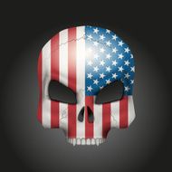 Skull with USA flag