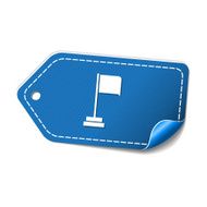 Flag Sign Blue Vector Icon Design N2