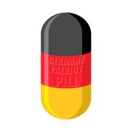 German patriotic pill Germany Capsule flag Vector illustration