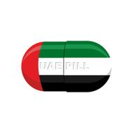 UAE patriotic pill United Arab Emirates Capsule flag Vector il