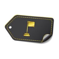 Flag Sign golden Vector Icon Design N2