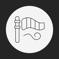 Wind measurement instrument line icon N5