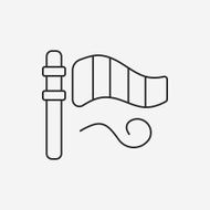 Wind measurement instrument line icon N6