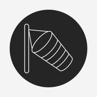 Wind measurement instrument line icon N7