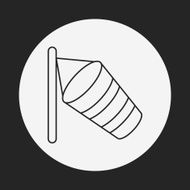 Wind measurement instrument line icon N9