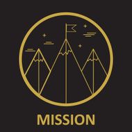 Vector mission mountain climb logo design