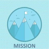 Vector mission mountain climb logo design N2