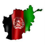 Afghanistan - map and flag clip-art