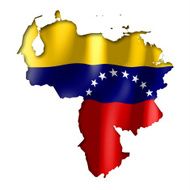 Venezuela - map and flag clip-art