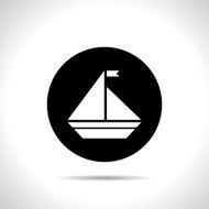 Vector icon of yacht N10