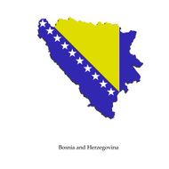 Map of Bosnia and Herzegovina for your design