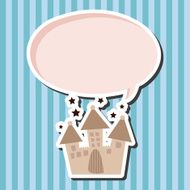architecture castle flat icon elements eps10 N2