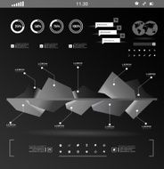 Set elements of infographics