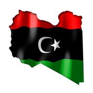 Libya - map and flag clip-art