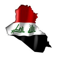 Iraq - map and flag clip-art
