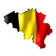 Belgium - map and flag clip-art