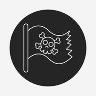 pirate flag line icon N14