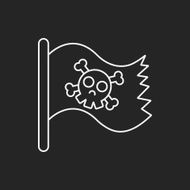 pirate flag line icon N15