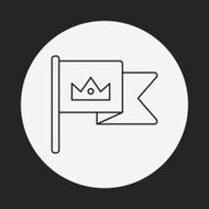 Flag line icon N6
