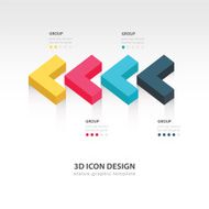 3d Pointer icon infographic design