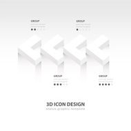 white 3d Pointer icon infographic design