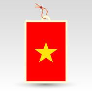 vietnamese price tag - flag of vietnam