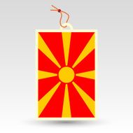 macedonian price tag - flag of macedonia