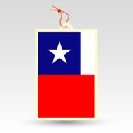 chilean price tag - flag of chile