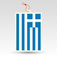 greek price tag - flag of greece