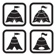 Circus icon in four variations