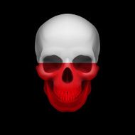 Polish flag skull