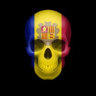 Andorran flag skull