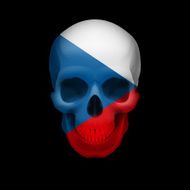 Czech flag skull