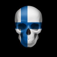 Finnish flag skull