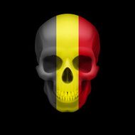 Belgian flag skull