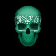 Saudi Arabian flag skull
